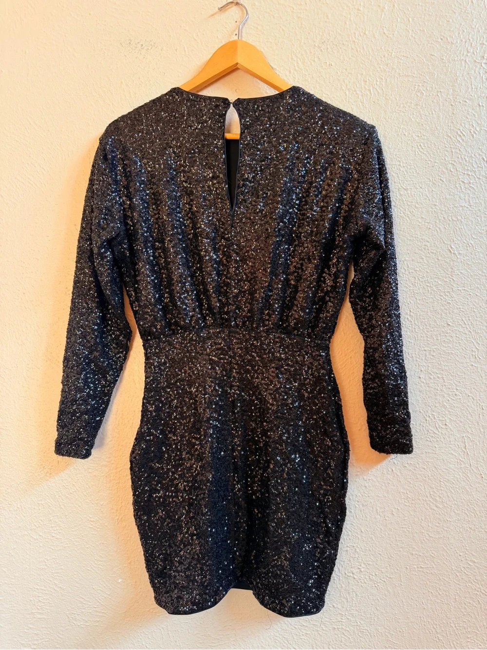 Express black sequin mini cocktail dress